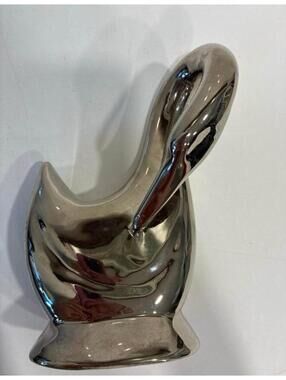 Silver Swan Sculpture Decor